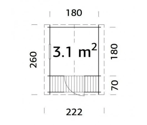 Palmako Casita Infantil De Madera Stina 3.1 m2 196 x 196 cm fr19-2026