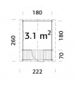 Palmako Casita Infantil De Madera Stina 3.1 m2 196 x 196 cm fr19-2026