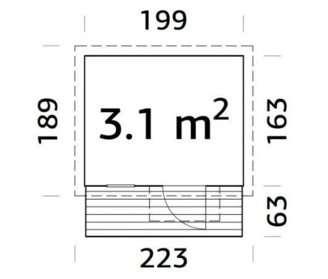 Palmako Casita Infantil De Madera Harry 3.1 m2 221 x 272 cm el16-2022