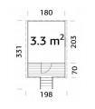 Palmako Casita Infantil De Madera Huck 3.3 m2 180 x 203 (271) cm el16-1827