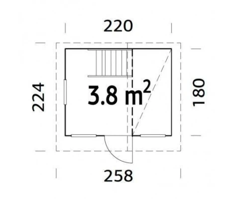Palmako Casita Infantil De Madera Tom 3.8 m2 258 x 224 cm