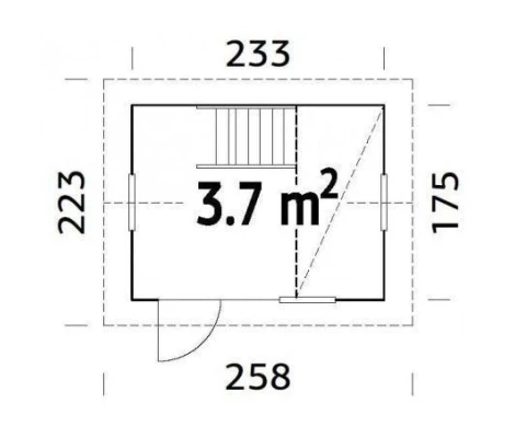 Palmako Casita Infantil De Madera Grete 3.7 m2 233 x 175 cm el16-2317
