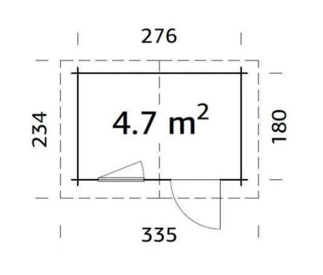 Palmako Cabaña De Madera klara 4.7 m2 296 x 200 cm fr28-3020