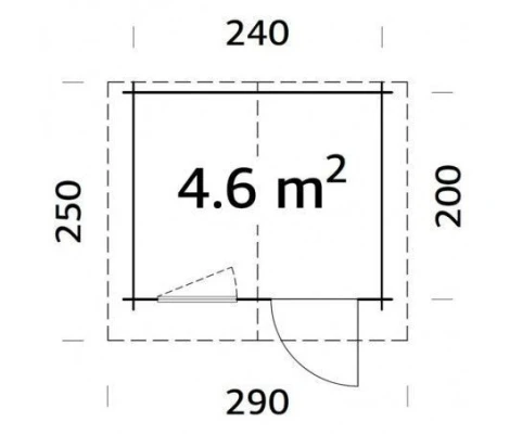 Palmako Cabaña De Madera Emma 4.6 m2 260 x 220 cm fr28-2622