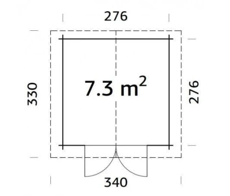 Palmako Cabaña De Madera Lotta 7.3 m2 296 x 296 cm