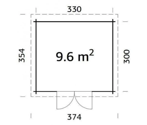 Palmako Cabaña De Madera Elsa 9,6 m2 350 x 320 cm fr28-3532
