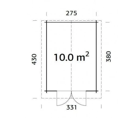 Palmako Cabaña De Madera Lotta 10.0 m2  295 x 400 cm