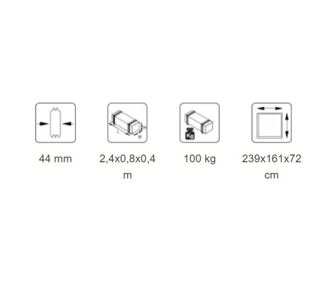 Palmako Mesa Picnic  Ruby 24 ( 239 x 161 x 72cm )