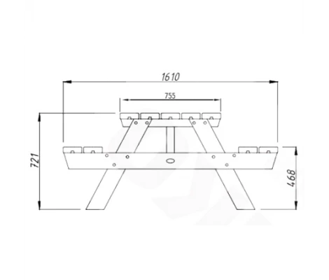 Palmako Mesa Picnic  Ruby 24 ( 239 x 161 x 72cm )