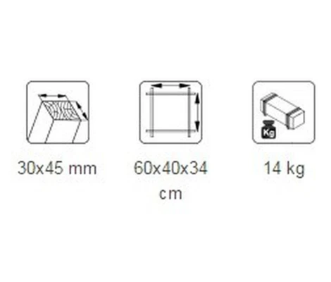 Palmako Pack 6 Jardineras De Madera Brite 60 x 40 x 34 cm
