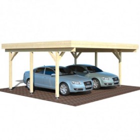 Palmako Carport Garaje De Madera karl 20.6 m2 600 x 512 cm cp6051