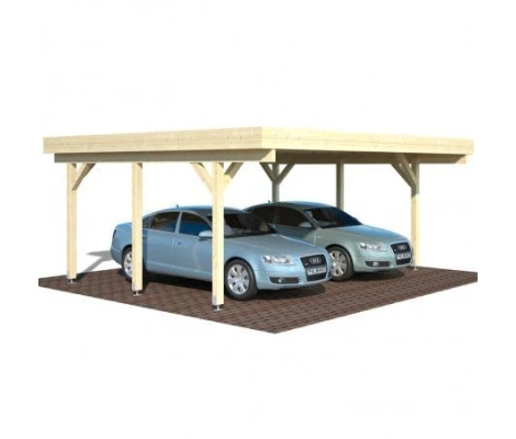 Palmako Carport Garaje De Madera karl 20.6 m2 600 x 512 cm cp6051