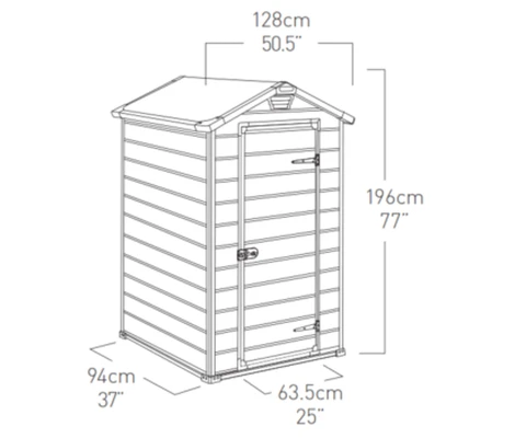 Keter Caseta Resina 4X3 - 128x94x196 cm