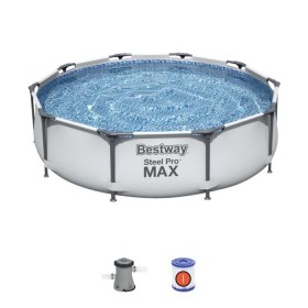 Piscina Elevada Desmontable Bestway Con Depuradora Cartucho 56408 Steel Pro Max 305x76 Cm