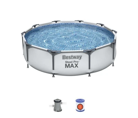 Piscina Elevada Desmontable Bestway Con Depuradora Cartucho 56408 Steel Pro Max 305x76 Cm