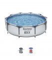 Piscina Elevada Desmontable Bestway Con Depuradora Cartucho 56408 Steel Pro Max 305x76 Cm