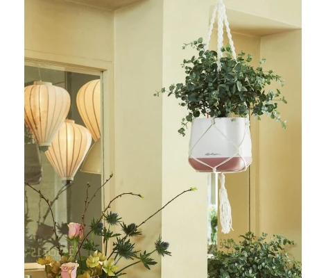 Lechuza Colgador De Maceta Suspendida Yula Macrame
