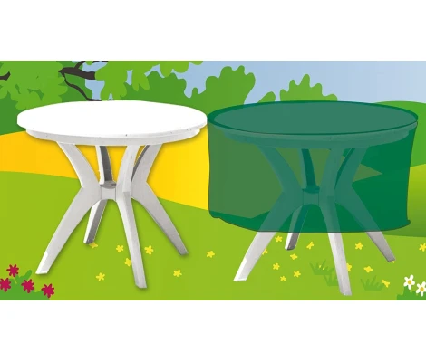 Funda Protectora Impermeable Para Mesa Redonda