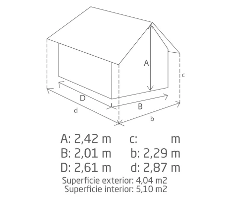 Keter Caseta De Resina OAKLAND 759 - An230 x Fo287 x Al242 cm