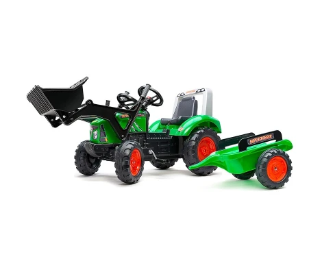 FALK Retroexcavadora Verde De Pedales Supercharger