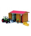 Bruder Nave De Granja Con Figura y Tractor Fendt 209 Con Pala