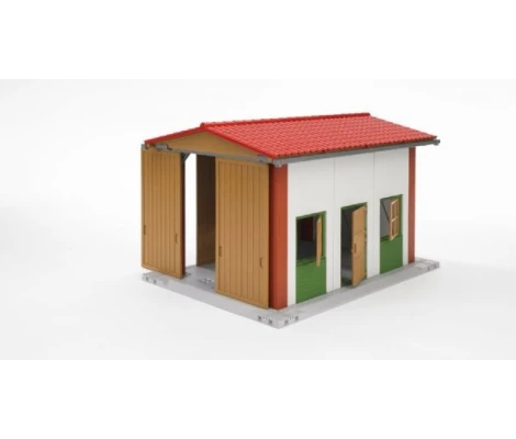 Bruder Nave De Granja Con Figura y Tractor Fendt 209 Con Pala