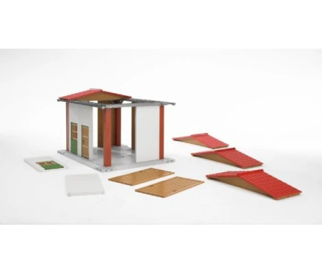 Bruder Nave De Granja Con Figura y Tractor Fendt 209 Con Pala