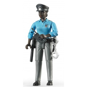 Bruder Figura Mujer Policía Con Piel Oscura y Accesorios