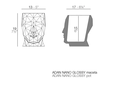 Vondom Maceta Adan Nano Glossy