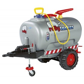 Rolly Toys Remolque Cisterna Plateada Con Bomba Rueda De Apoyo 1 Eje RollyTanker