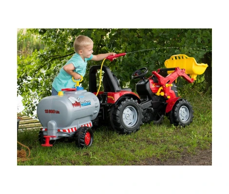 Rolly Toys Remolque Cisterna Plateada Con Bomba Rueda De Apoyo 1 Eje RollyTanker