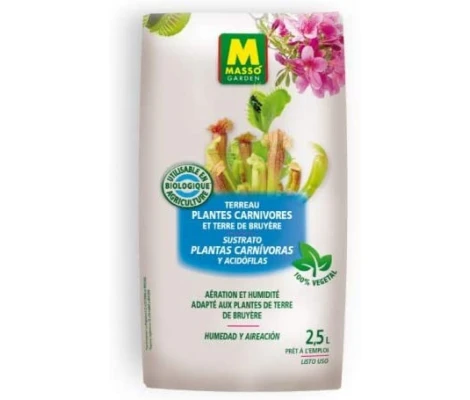 Masso Substrato  Plantas Carnívoras y Acidófilas 2,5 L