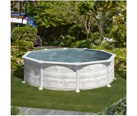 Gre Piscina Desmontable Groenlandia Circular Acero Ø 350 x 132 cm KITPR358N