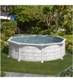 Gre Piscina Desmontable Groenlandia Circular Acero Ø 350 x 132 cm KITPR358N