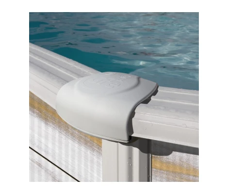 Gre Piscina Desmontable Groenlandia Circular Acero Ø 350 x 132 cm KITPR358N