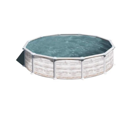 Gre Piscina Desmontable Groenlandia Circular Acero Ø 350 x 132 cm KITPR358N