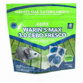 Raticida Warin´s Max 3.0 Cebo Fresco 150 g