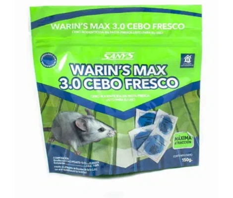 Raticida Warin´s Max 3.0 Cebo Fresco 150 g