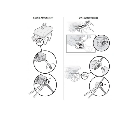 Weber Kit  Adaptador 3 En 1 - Manguera De Gas + Presostato