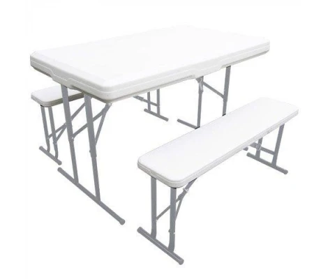 Conjunto Plegable Mesa Con 2 Bancos