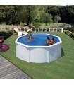 Gre Piscina Fidji Elevada Redonda De Acero Blanca Ø300 x 120 cm
