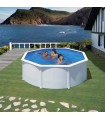 Gre Piscina Fidji Elevada Redonda De Acero Blanca Ø350 x 120 cm