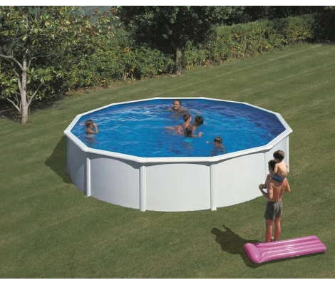 Gre Piscina Fidji Redonda De Acero Blanca Ø550 x 120 cm