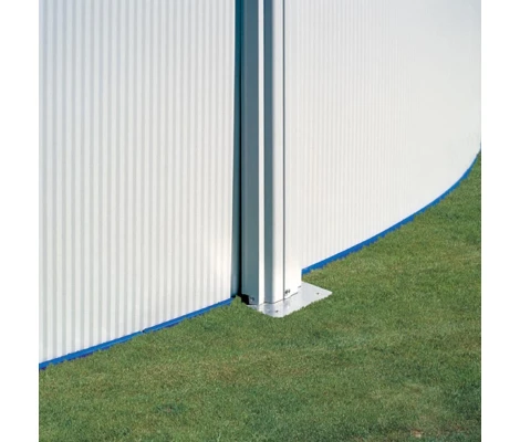 Gre Piscina Elevada Fidji Ovalada Acero Blanco 730 x 375 x 120 cm