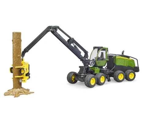 Bruder Cosechadora John Deere 1270G Con 1 Tronco De Árbol