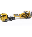 Bruder Camión De Plataforma Baja MAN TGA Con Retroexcavadora JCB 4CX