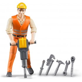 Trabajador De La Construcción Con Accesorios Bruder Bworld