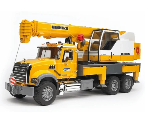 Bruder Camión Mack Con Grua Telescópica Liebherr