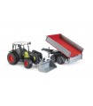Bruder Claas Nectis 267 F Con Cargador y Remolque