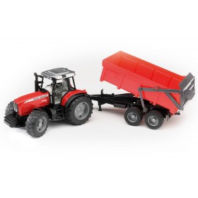 Bruder Massey Ferguson 7480 Con Remolque De Volquete